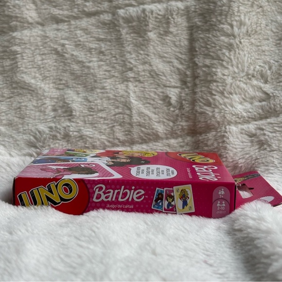 Mattel UNO Barbie Card Game NWT Special Rule Collectible Barbiemania Fun - Picture 4 of 8
